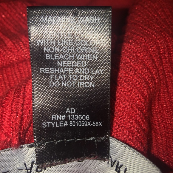 Ashley Stewart Women’s Red Cowl Neck Sweater 14/16 - Picture 8 of 8